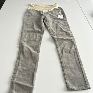Pink blush maternity corduroy pant